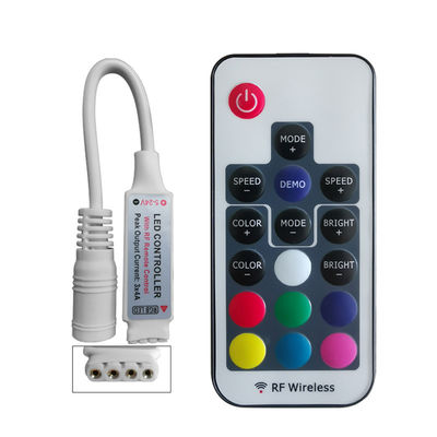 Mini radio de clé du contrôleur rf 17 de LED RVB à télécommande pour le guide optique de 5050 RVB LED