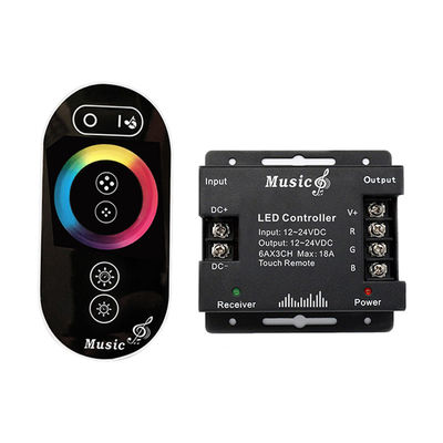 Contrôleur à distance sans fil de rf LED, contrôleur 18A de musique de RVB LED pour la bande 5050 légère