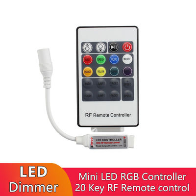 Mini radio de clé du contrôleur 20 de rf LED RVB à télécommande pour des lumières de bande de LED