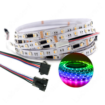 Rangée 5050 Rgbw Rgbww 4 de lumière de bande de pixel de Dmx512 LED double dans 1 programmable polychrome