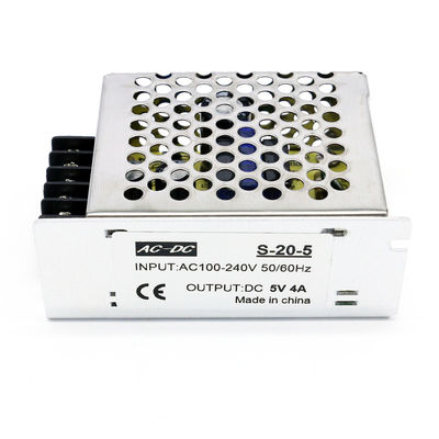 C.A. en aluminium de changement du cas 100-240V d'alimentation d'énergie de C.C de 20W 5V au conducteur de lumière de bande de C.C 5V 4A LED