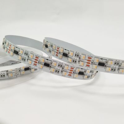 Rangée 5050 Rgbw Rgbww 4 de lumière de bande de pixel de Dmx512 LED double dans 1 programmable polychrome