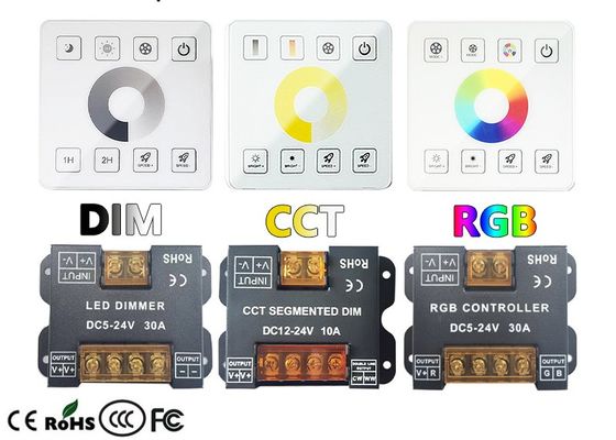 La Manche de Dimmer 10A 1 de contrôleur de la caisse LED de fer avec le plein écran tactile de rf