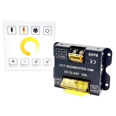 contact de la température de couleur de C.C 12V 24V de Dimmer de contrôleur de 10A LED double plein rf
