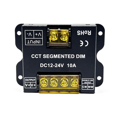contact de la température de couleur de C.C 12V 24V de Dimmer de contrôleur de 10A LED double plein rf