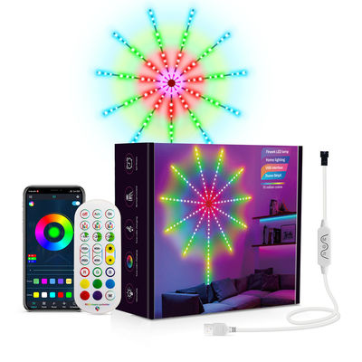 Couleur rêveuse du pixel LED de musique d'APPLI de DIY de lumière de feu d'artifice à distance de bande pour Noël