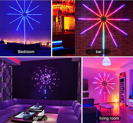 Couleur rêveuse du pixel LED de musique d'APPLI de DIY de lumière de feu d'artifice à distance de bande pour Noël
