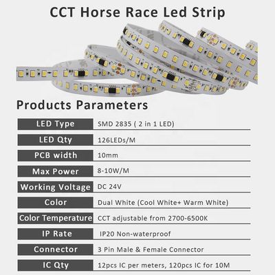 SMD2835 eau courante de bande simple de la couleur LED coulant avec l'ODM à commande par effleurement