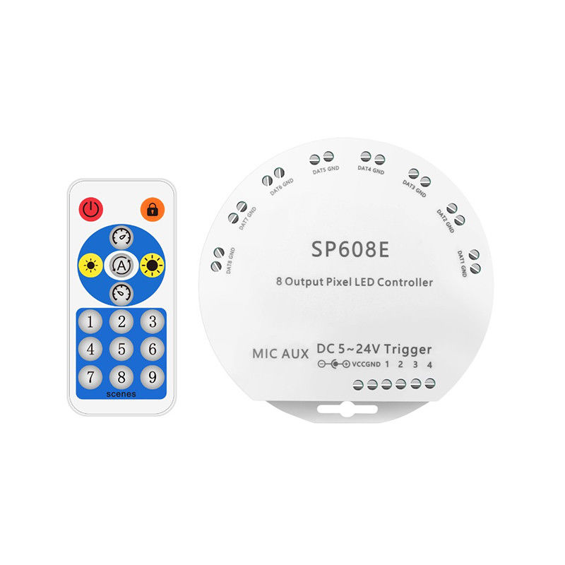 Signal indépendant de Full Color 8CH de contrôleur de Smart de bande de SP608E Bluetooth LED