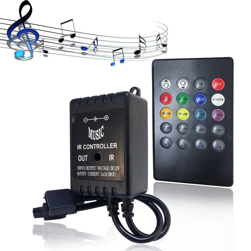 Musique LED RVB contrôleur 3CH 20 télécommande IR clé pour la décoration à la maison