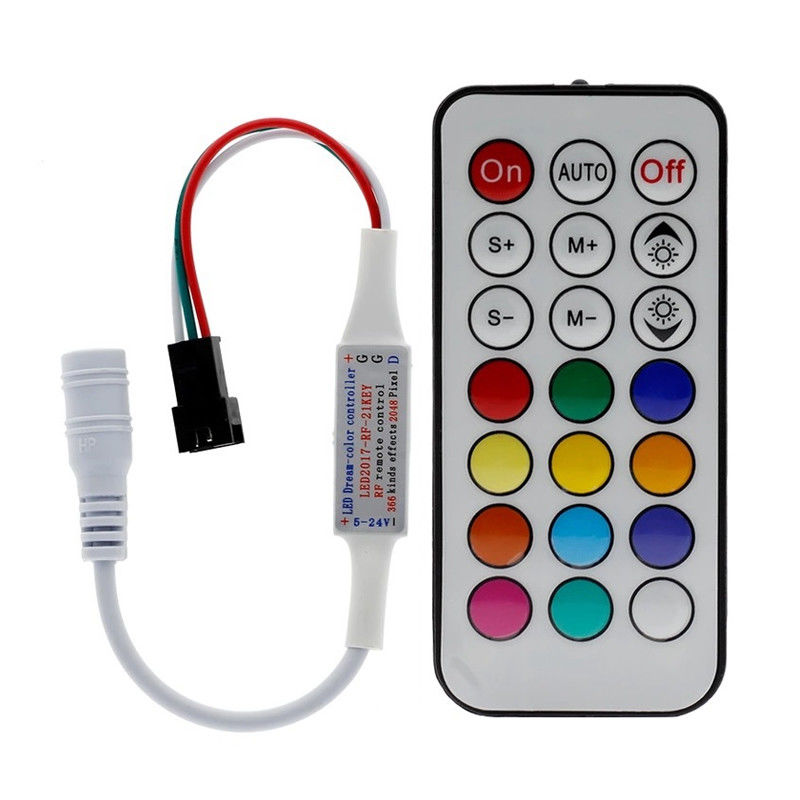 Mini rf contrôleur à distance de 21 clés, contrôleur magique For LED 2811 de couleur bande de 2812 pixels