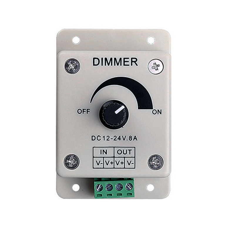 Couleur simple d'éclat de Dimmer Switch Adjustable de contrôleur de C.C 12V 8A LED
