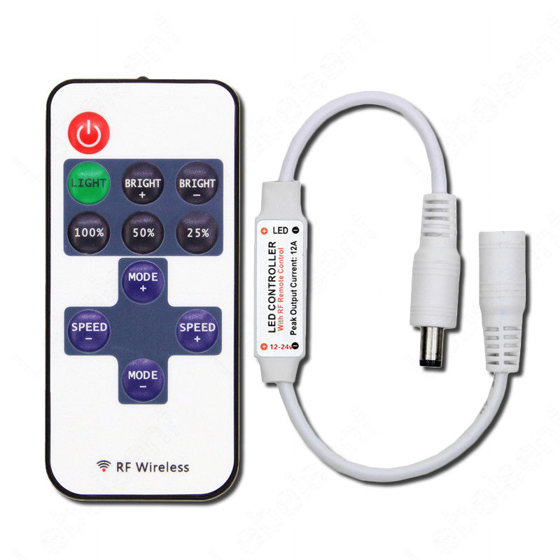 Contrôleur simple principal Mini Wireless With Plastic Material de la couleur LED de C.C de 11 rf