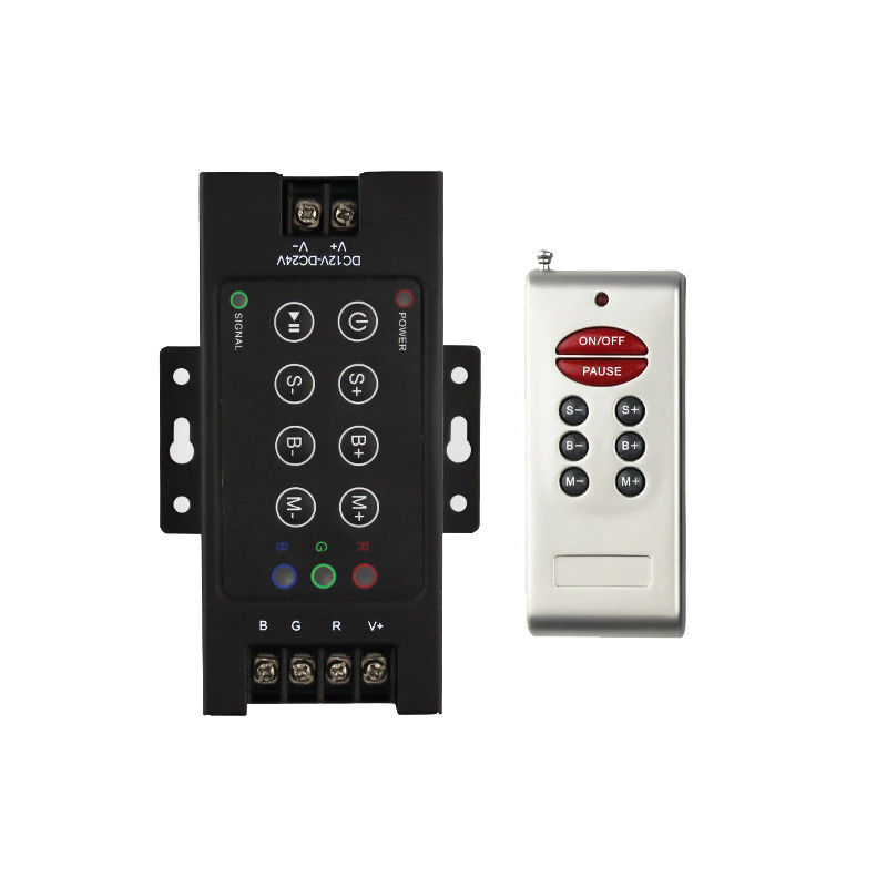 RF 8 touches LED RVB contrôleur 720W DC 12V 24V avec boîtier en fer 3 canaux