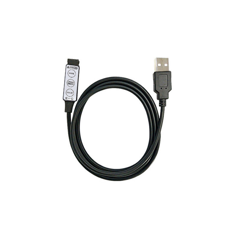 Clé actionnée par 5V d'USB LED Mini Controller 3 pour la lumière de bande de couleur de LED RVB