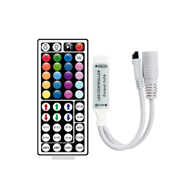 144W mini contrôleur de 44 clés IR, contrôleur coloré de bande de lumière de RVB