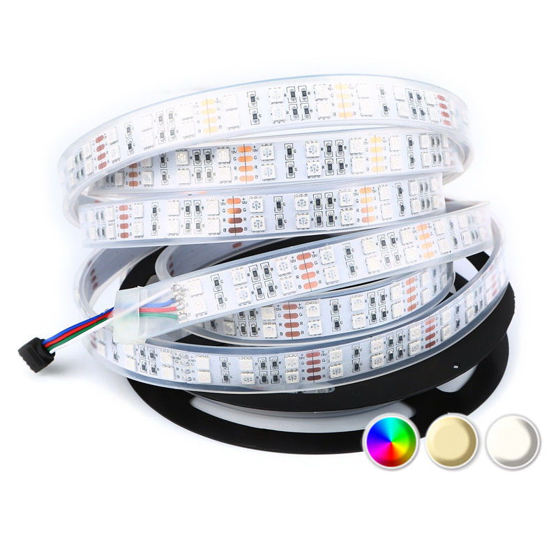 Lumière de bande flexible de la double rangée LED RVB SMD 5050 120LEDs/M For Landscape Lighting