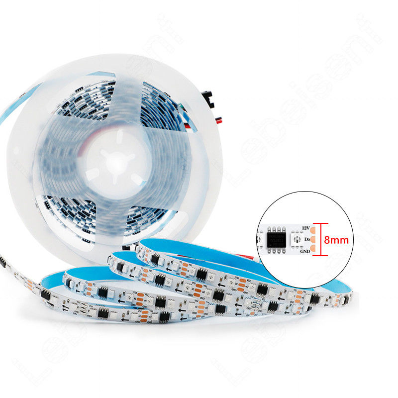 lumière de bande étroite de pixel de 8mm LED, bande rêveuse de la couleur LED de la magie 3535 de RVB 5050