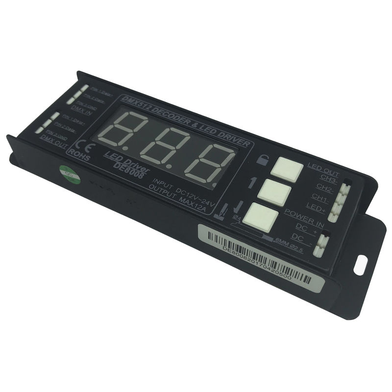 Décodeur de la Manche LED DMX de RVB 3, contrôleur 12V de DMX512 LED pour la lumière de bande de LED