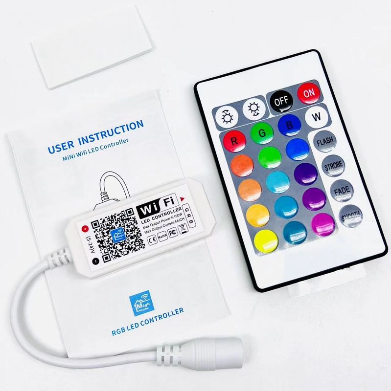 Rf 24 clé Wifi 3 canaux RGB contrôleur LED 16 millions de couleurs Buletooth pour la lumière de bande