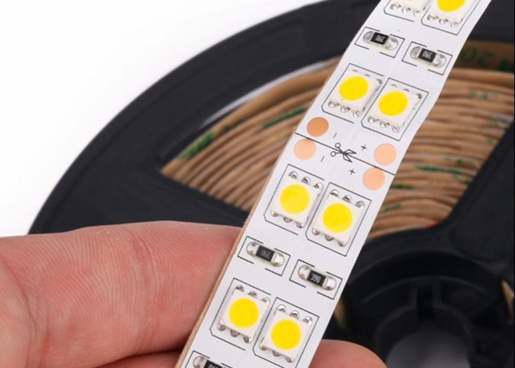 12V DC IP67 bande LED mono couleur 5050 double rangée 120LED