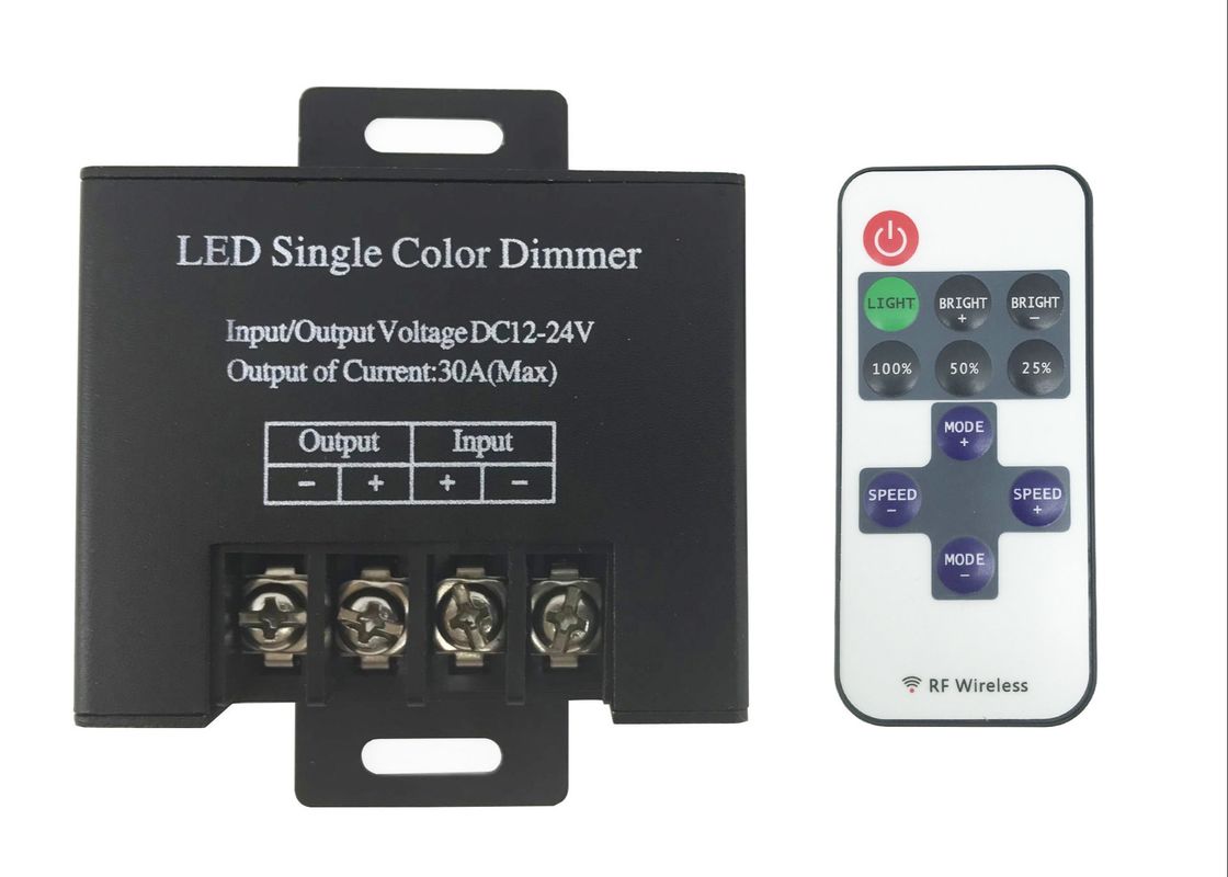 Télécommande sans fil RF DC12-24V Contrôleur LED à bouton Dimmer avec puissance maximale 300W Commutateur de réglage de la luminosité