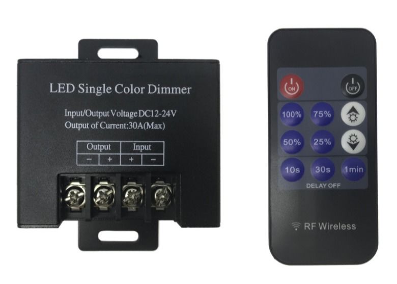 Dimmer à bande LED à bande monocouleur régulateur à bande réglable DC12v 30A 360W